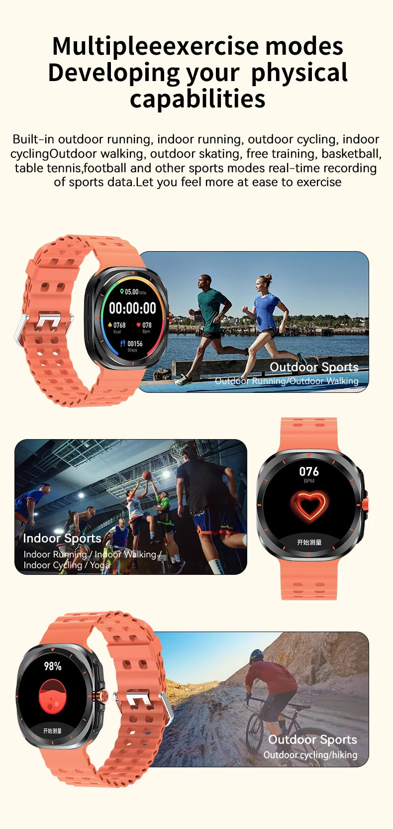 LAXASFIT 2025 New Smart Watch GT7 Ultra Men's Multifunctional Sports Fitness Tracker Health Ladies Smartwatch Gift