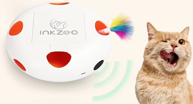 INKZOO Cat Toys, Interactive Cat Toys for Indoor Cats, Smart Interactive Kitten Toy, Automatic 7 Holes Mice Whack-A-Mole