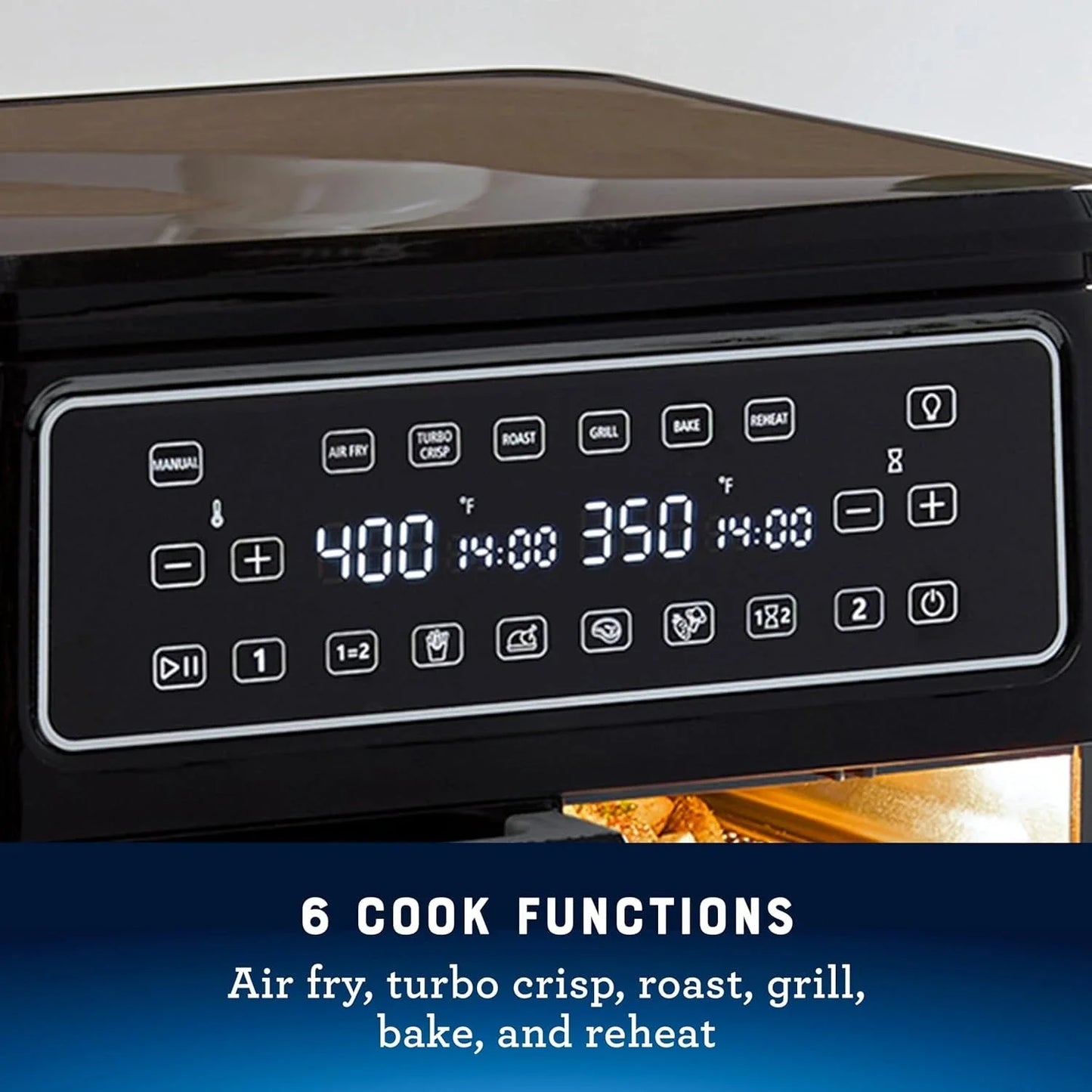 11-Quart Air Fryer Oven, Dual Air Fryer with 2 Cooking Zones, Double with 6 Cooking Functions, Large