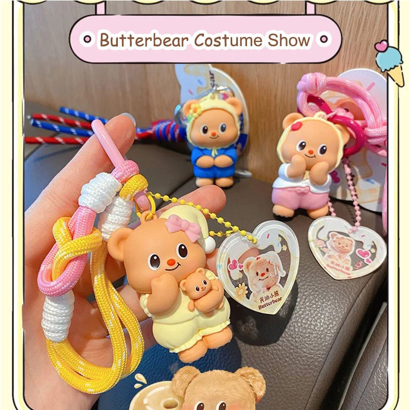 Butterbear Costume Show Keychain Cute Cartoon Bear Bag Charms