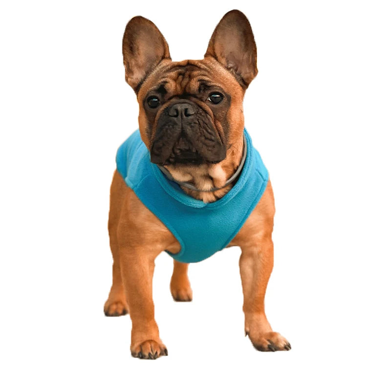 Winter Warm Fleece Dogs Clothes Soft Pet Jacket Vest with D-Ring for Small Puppy Cats Coat Chihuahua French Bulldog Pug Costume