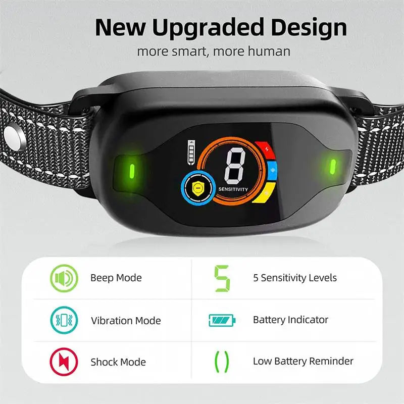 New Product: Color Screen Bark Arrester, Charging Waterproof Pet Electric Shock Collar, Automatic Anti Dog Barking, Intelligent