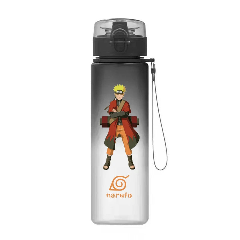 Naruto Sasuke Anime Pattern Plastic Drinking Cup Cartoon Water Bottle 560ml High Capacity Portable Sports Water Bottle Boy Girls