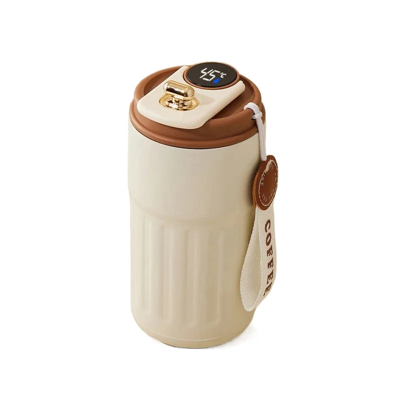 450ml Thermal Mug Thermos Bottle Smart Display Temperature Stainless Steel Vacuum Cup Office Coffee Cup Business Portable