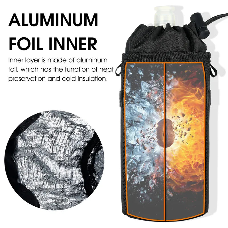 WEST BIKING Bicycle Bottle Holder Cycling Water Bottle Carrier Reflective Pouch Kettle MTB Road Bike Handlebar Bag Accessories