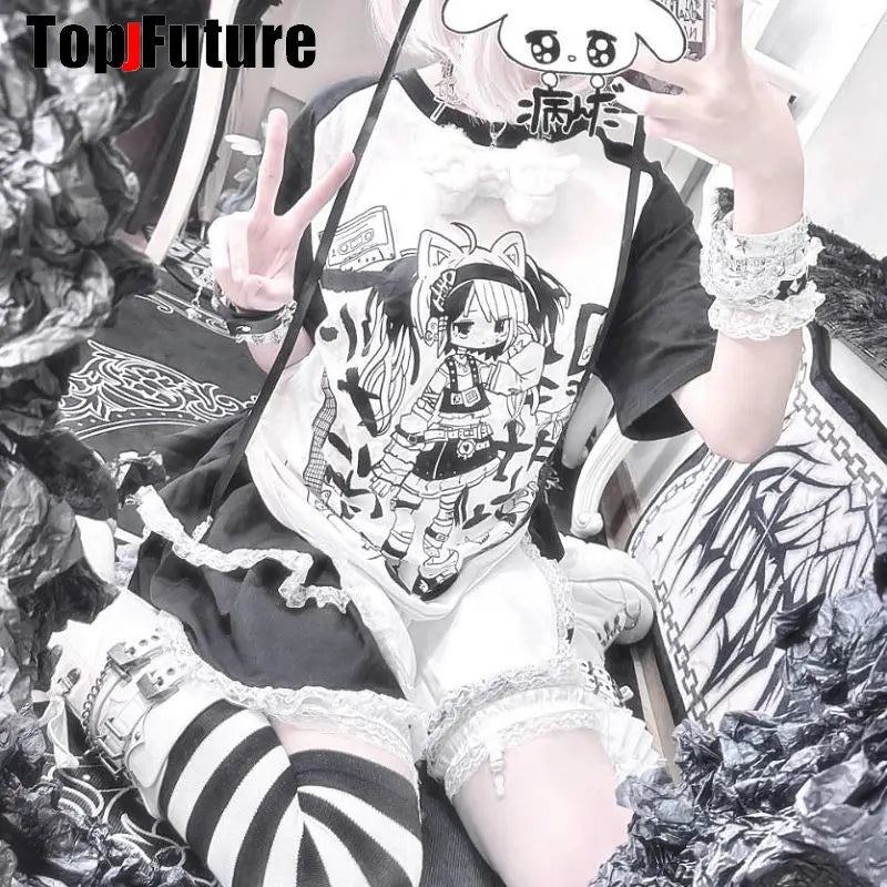 Women Y2K Girl bloody punk Harajuku Gothic Lolita sick injured short necklace Halloween cosplay props subculture Chokers Choker