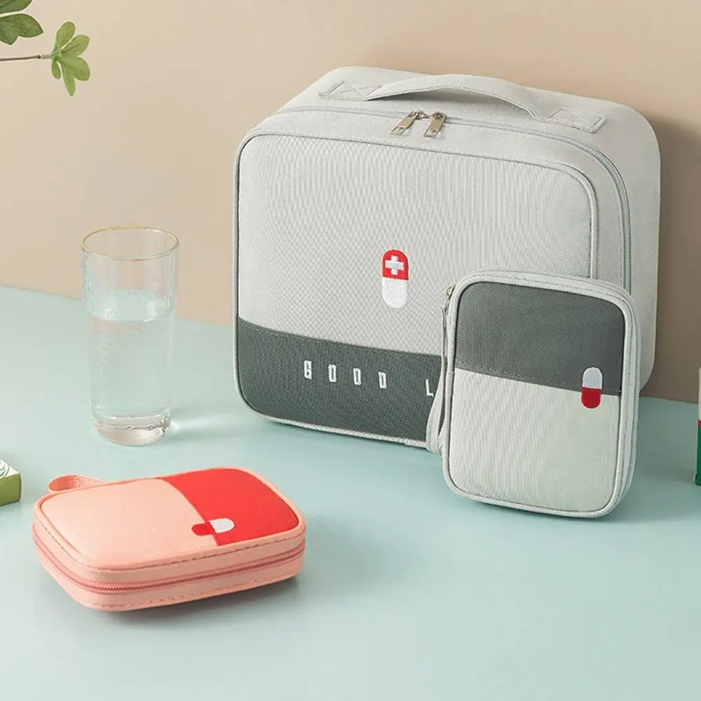 Outdoors Large-Capacity Travel Portable Medicine Case Emergency Survival Box Medicine Container Cosmetic Organizer