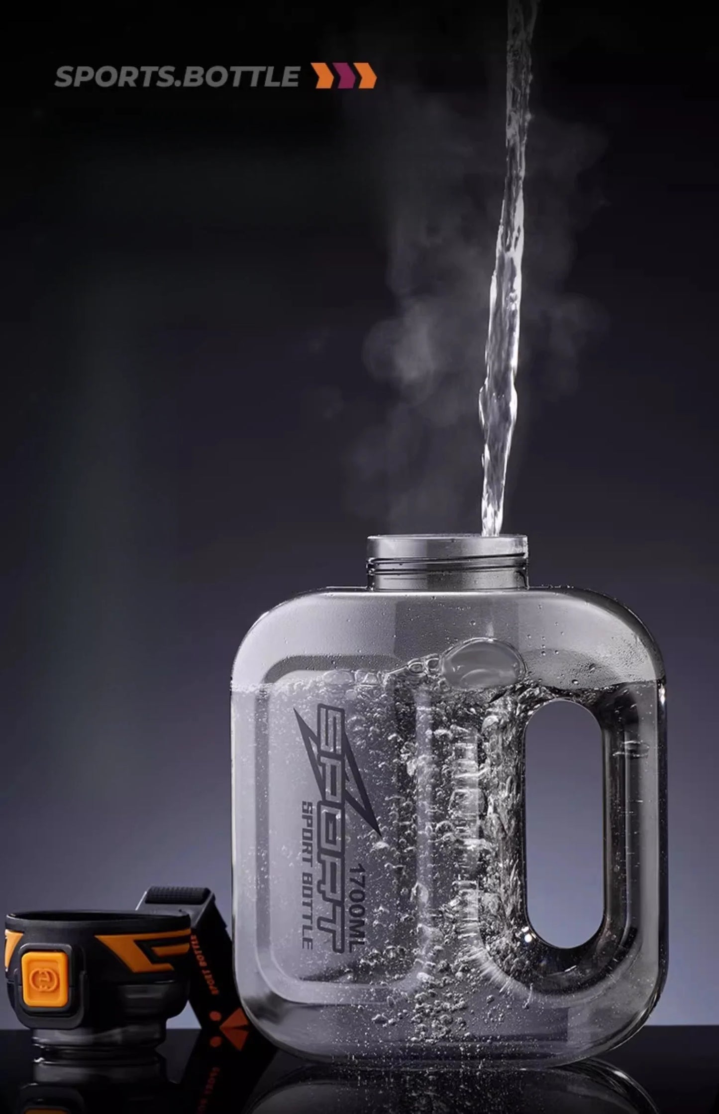 GIANXI Kettle 1.7L Large Capacity Portable Sports Kettles Outdoor Sealed Leak Proof Double Drink Sports Water Cup