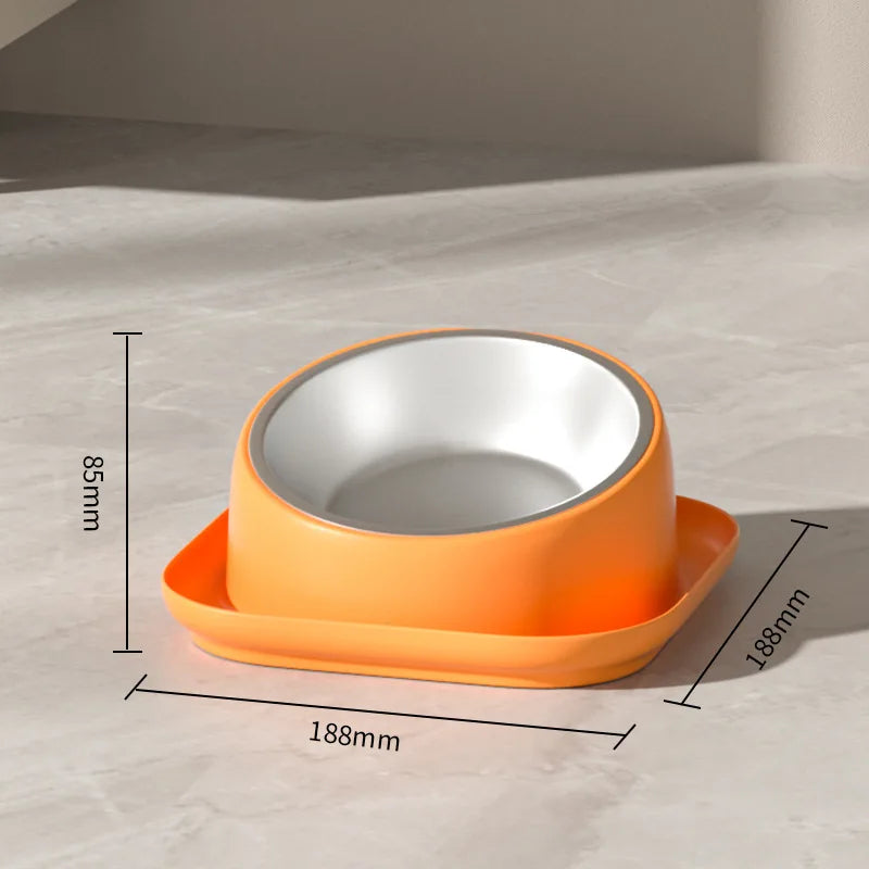 Pet bowl cat bowl oblique mouth bowl dog food bowl anti-knock dog bowl wholesale dog bowl drinking water integrated pet feeder