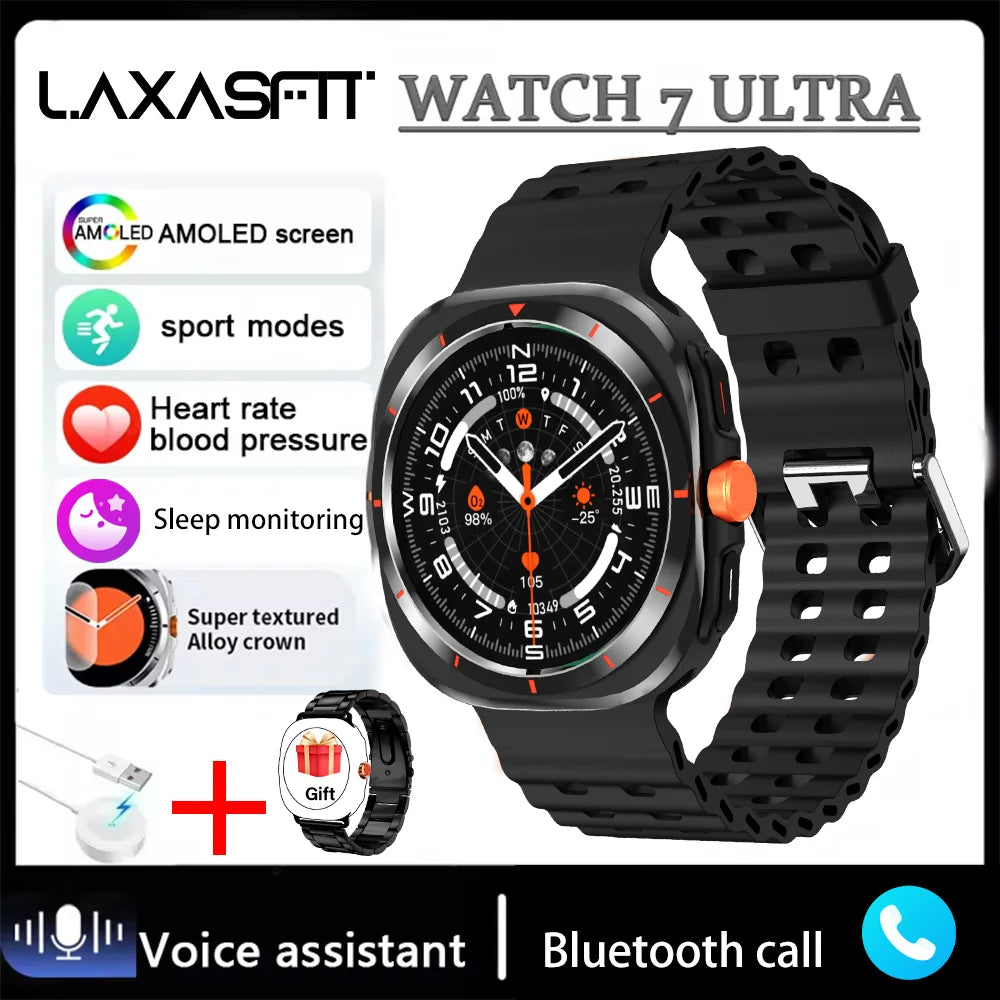 LAXASFIT 2025 New Smart Watch GT7 Ultra Men's Multifunctional Sports Fitness Tracker Health Ladies Smartwatch Gift