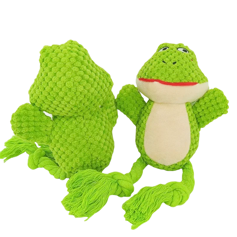 Dog Enrichment Toy Cute Animal Rope Dog Toy Plush Puppy Chew Pet Squeak Toy Cartoon Interactive Games For Dogs Stuff For Dogs