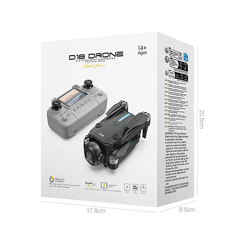 2025 New D18 Drone 8K Aerial HD Dual Camera Photography Intelligent Obstacle Avoidance Brushless Power Foldable Quadcopter Toys