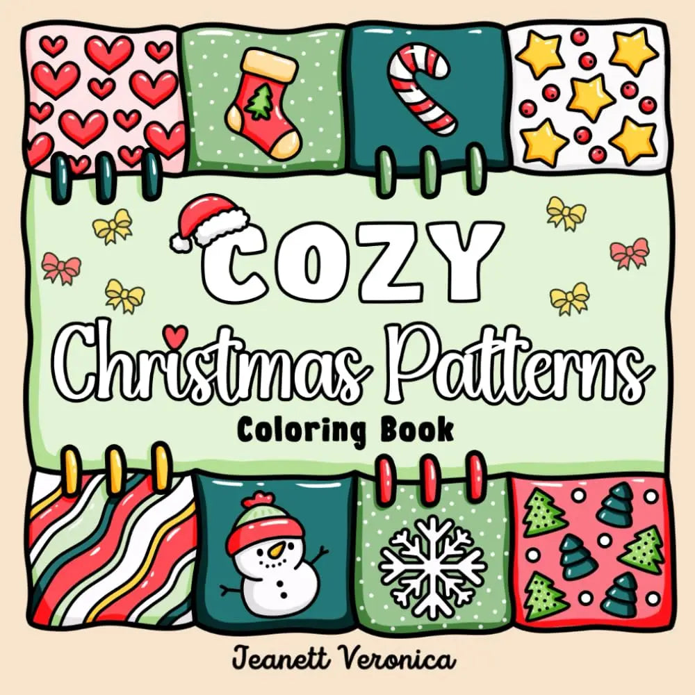 Coloring Book For Adults And Teens Featuring Adorable Christmas Creatures Cartoon Coloring Book To Relax In A Cozy Hygge Moment