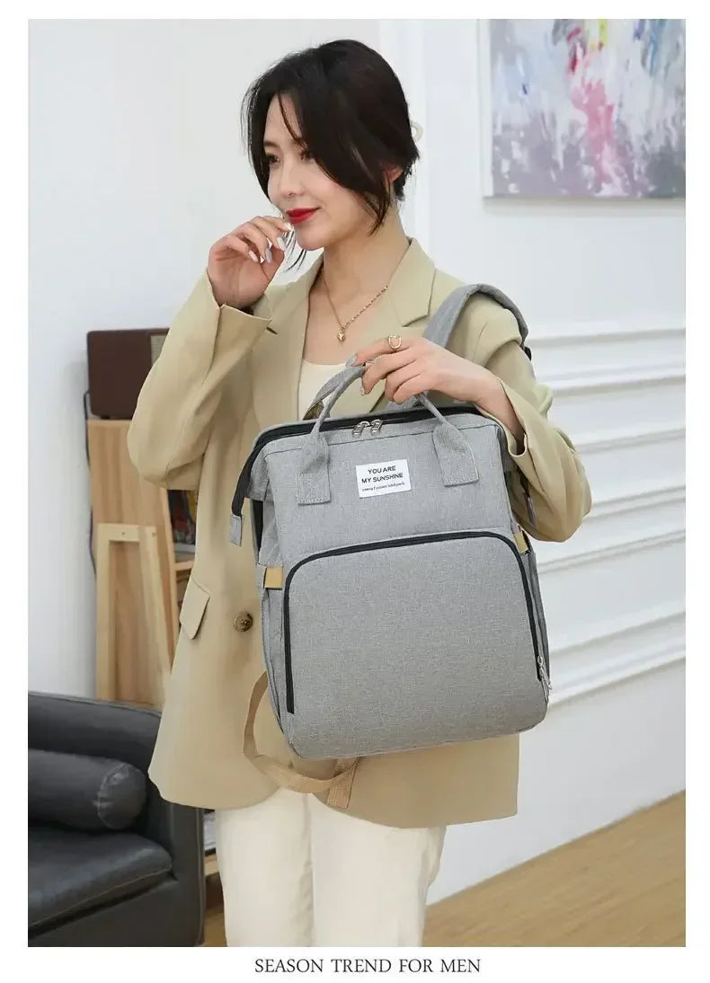 Multifunctional Mommy Bag Large Capacity Foldable Stroller Diaper Organizer Travel Shoulder Bags for Mother and Baby