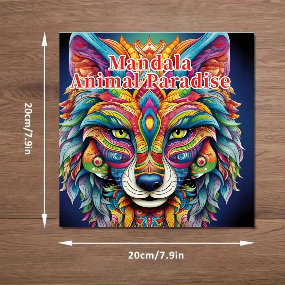 Mandala Animal Paradise Art Coloring Book 22 Page Gift For Birthday Party Relieve Stress Kill Time Graffiti Painting Drawing