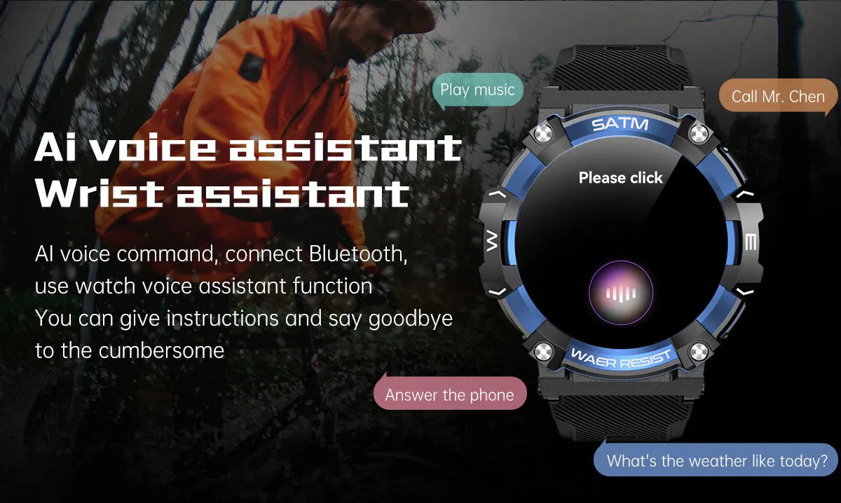 PG666 Bluetooth Call Smart Watch Men Outdoor Rugged Sport Fitness Tracker Smartwatch Heart Rate Blood Pressure Oxygen Monitor