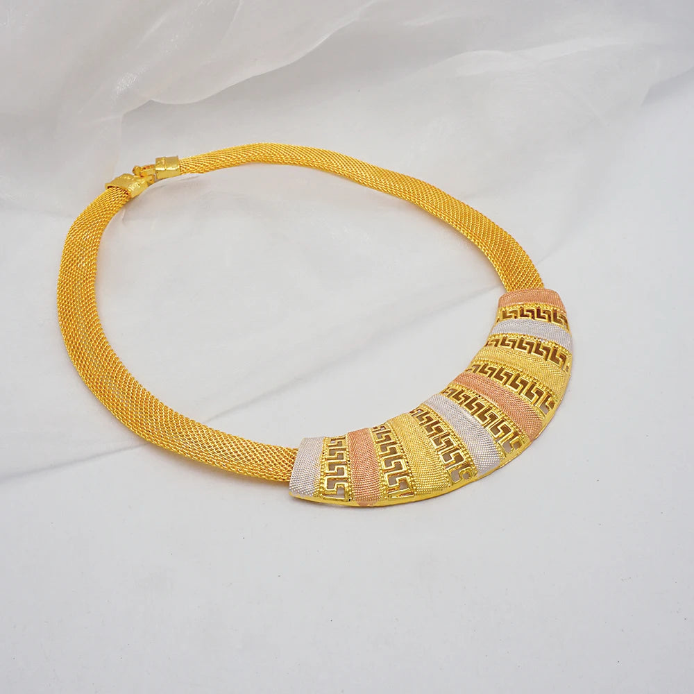 2023 Fine Jewelry Sets For Women Dubai Bridal Wedding Gifts Necklace Bracelet Earrings Ring Jewellery Set African Bead jewelry