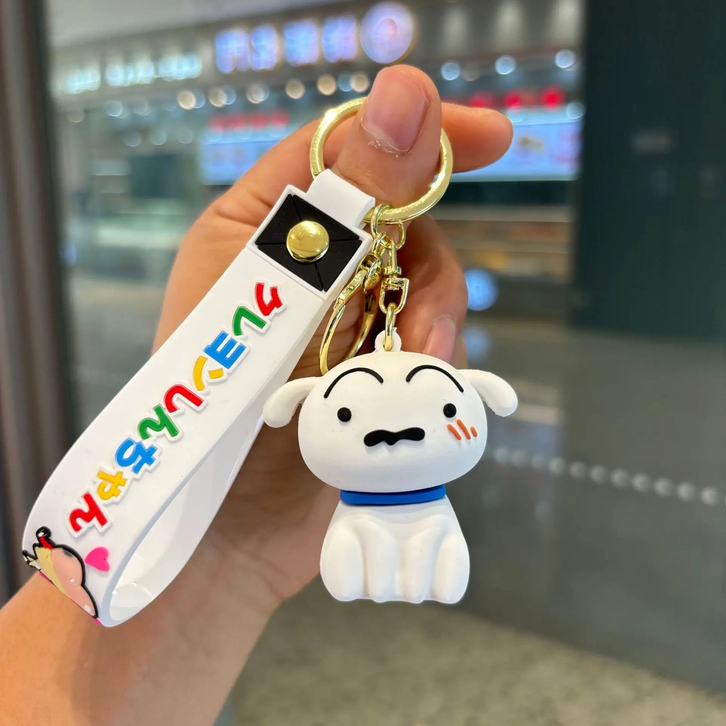 Anime Cartoon Crayon Shin Chans Pvc Doll Keychain Kawaii Couple School Bag Pendant Cute Decoration Gift