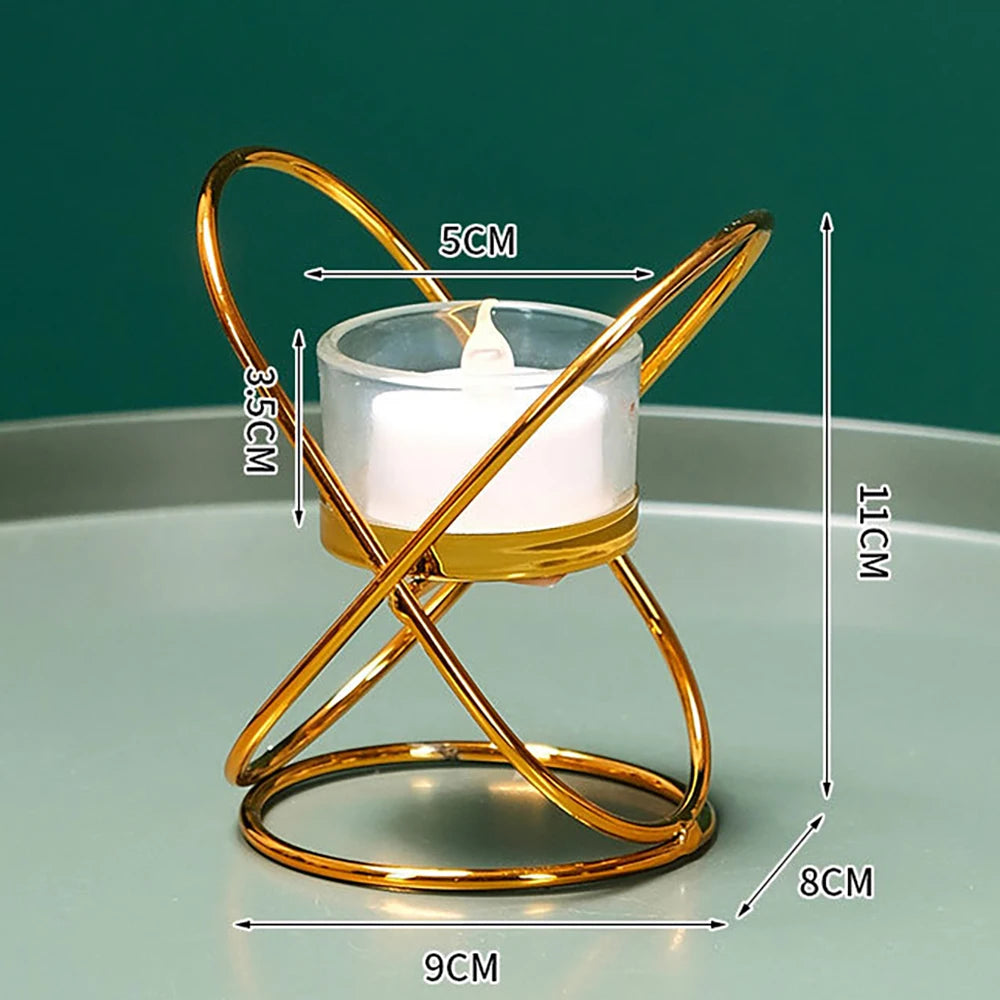 Metal Candlestick Holder Iron Candle Holders for Romantic Candlelight Dinner Props Table Decoration Retro Bedroom Ornaments