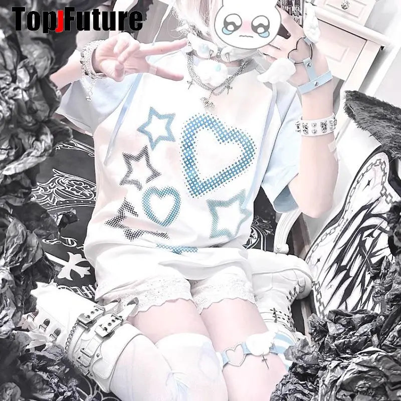Women Y2K Girl bloody punk Harajuku Gothic Lolita sick injured short necklace Halloween cosplay props subculture Chokers Choker