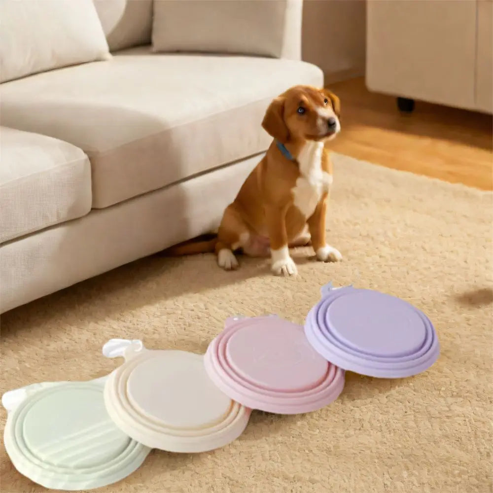 350ml Macaron Pet Bowl TPE Cartoon Pattern Puppy Feeding Bowl Collapsible with Hanging Holes Portable Pet Bowl for Dogs Cats