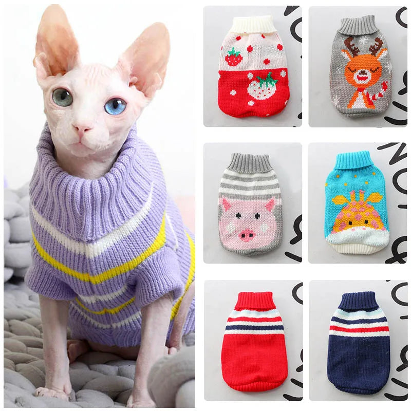 Christmas Cat Dog Sweater Pullover Winter Dog Clothes for Small Dogs Chihuahua Yorkies Puppy Jacket Pet Clothing ubranka dla psa
