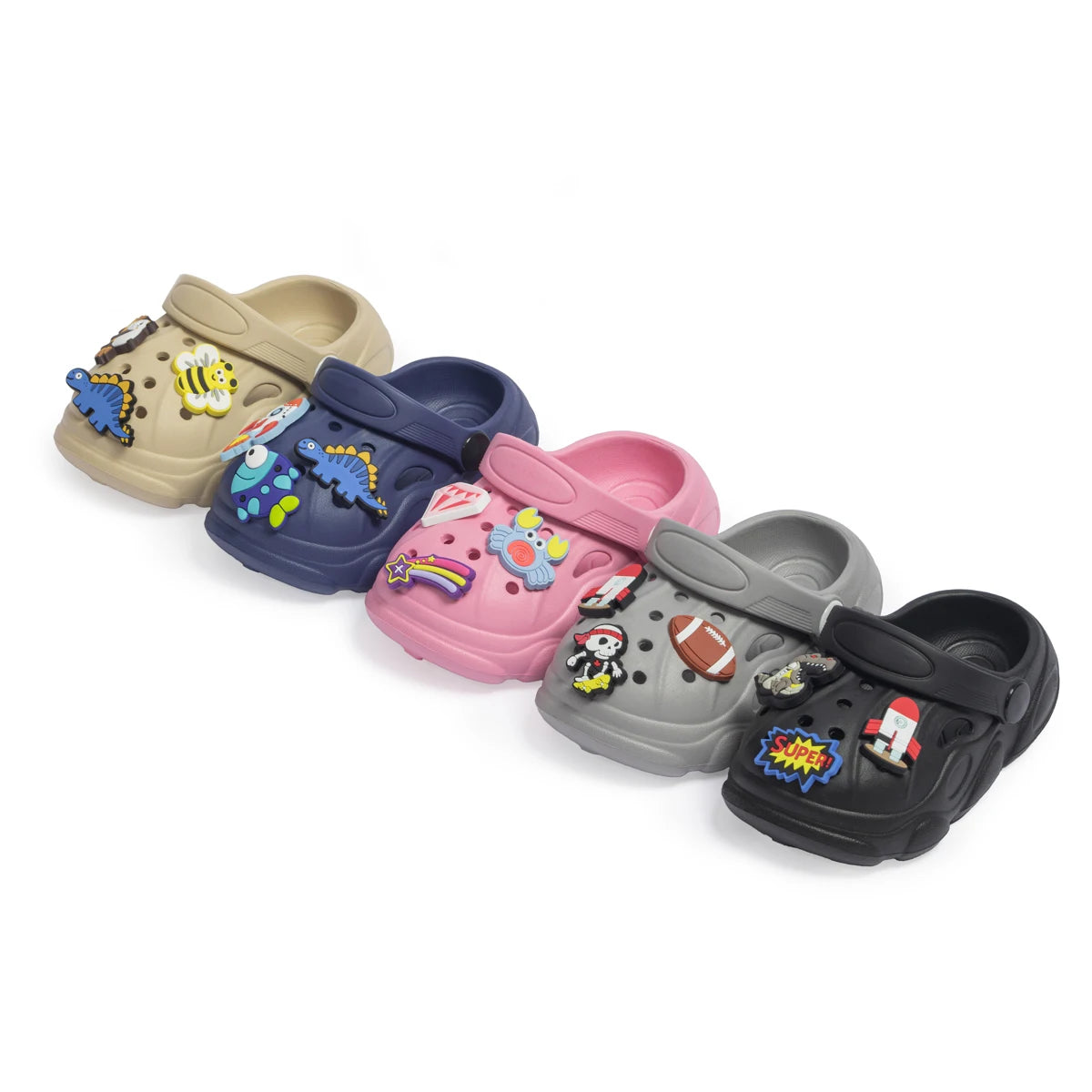 New Solid Color Summer Breathable Garden Shoes Baby Sandals Cute Decoration Boys Girls Lightweight Anti-slip Casual Shoes