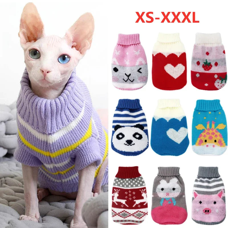 Christmas Cat Dog Sweater Pullover Winter Dog Clothes for Small Dogs Chihuahua Yorkies Puppy Jacket Pet Clothing ubranka dla psa
