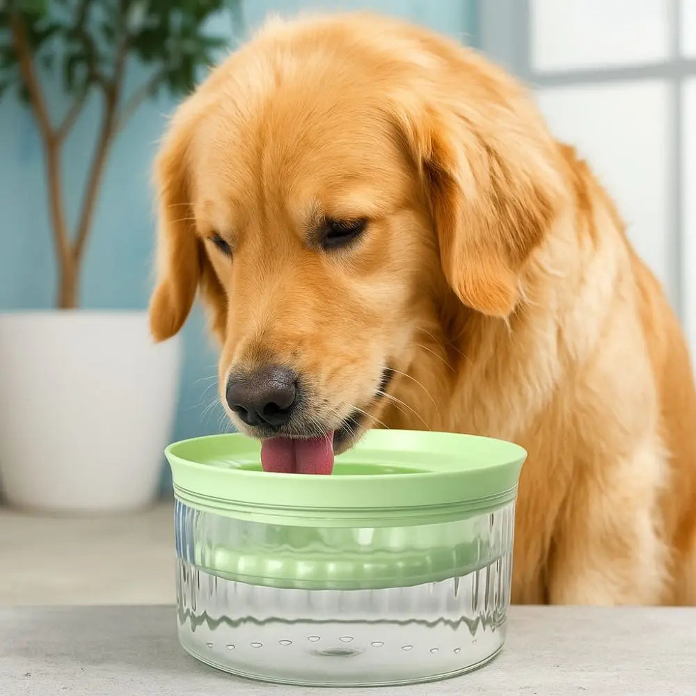 Large Capacity Pet Water Bowl Anti Splash Anti-tipping Pet Drinking Bowl Anti Wetting Mouth Detachable Automatic Dog Bowl