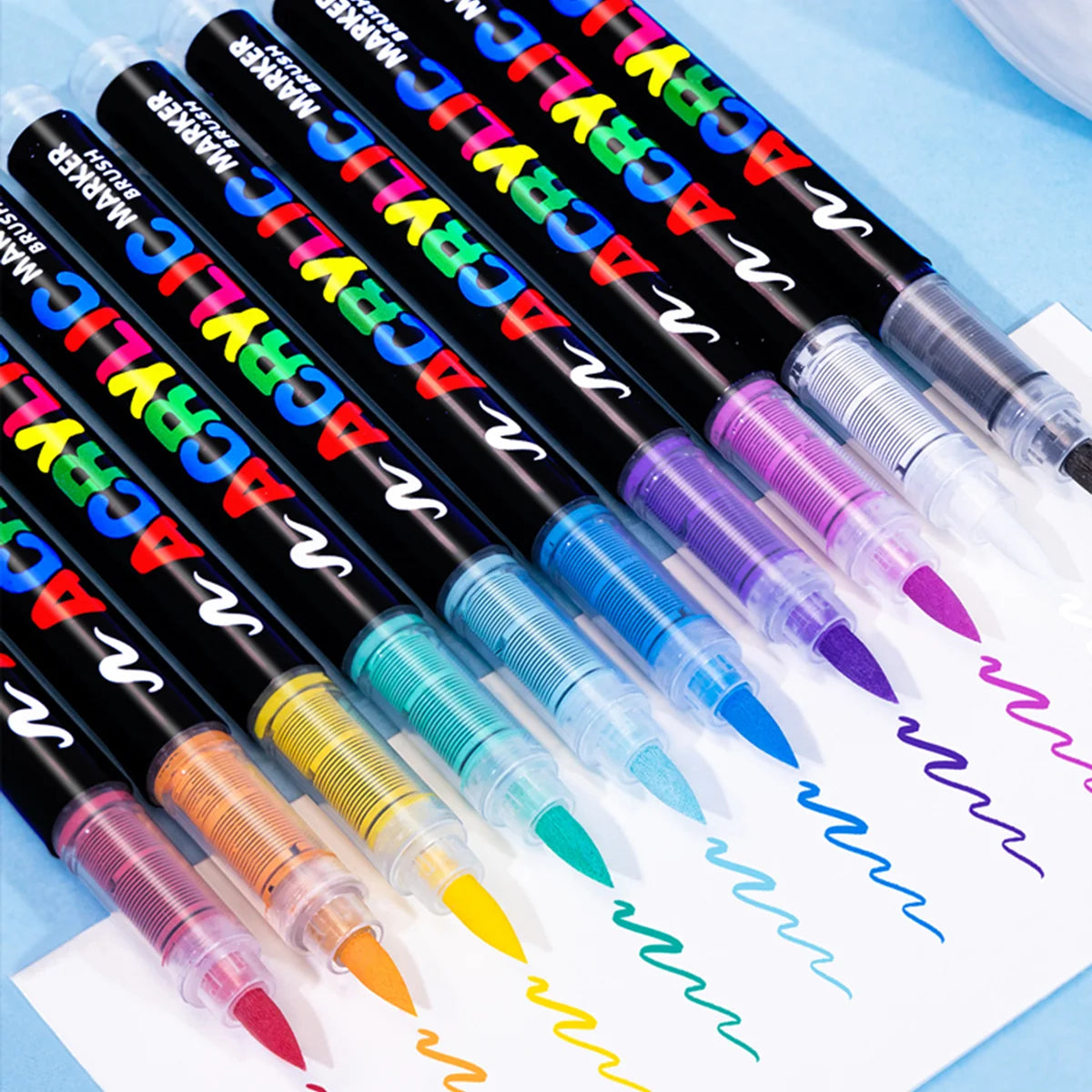 12-240 Color/box Professional Artist Marker Set - Soft-tip Drawing Straight Line Liquid Acrylic Markers, DIY Graffiti Art Painti