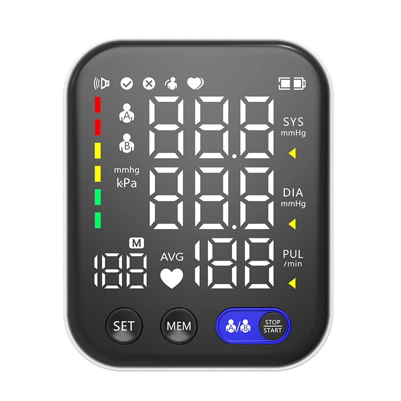 Medical Blood Pressure Monitor High Accurate Arm Cuff Tonometer Digital Sphygmomanometer Electronic Bp Monitors