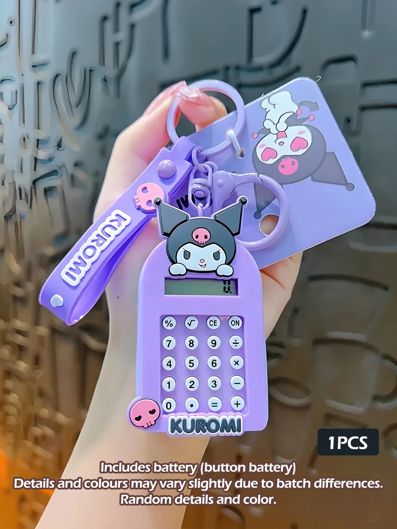 1pc Sanrio Creative Creative Mini Computer Calculator Bag pendant toy Cartoon keychain pendant Kawaii Girls boys Christmas gifts