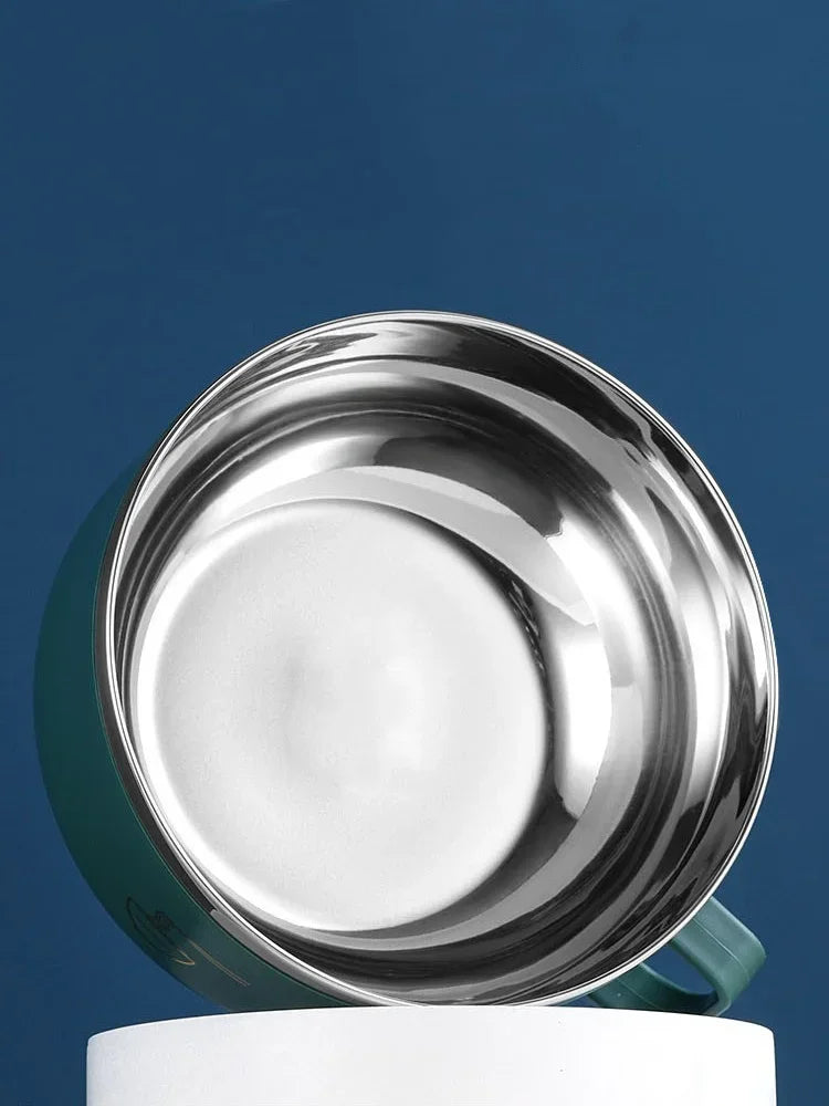 Ramen Bowl 304 Stainless Steel Noodle Bowl with Lid Heat Resistant Instant Noodles Bowls Cooker Tableware Kitchen Accessorie