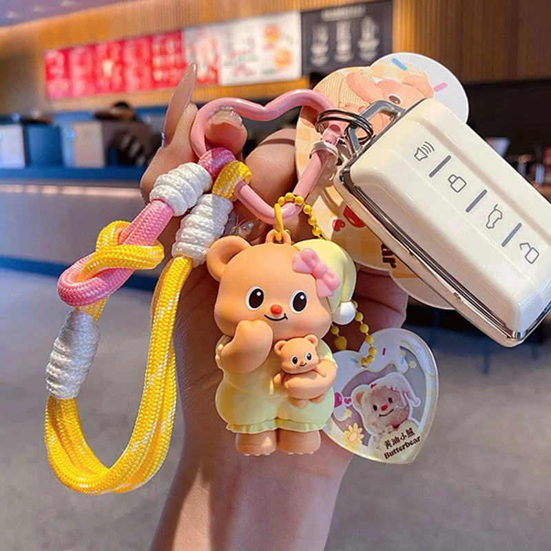 Butterbear Costume Show Keychain Cute Cartoon Bear Bag Charms
