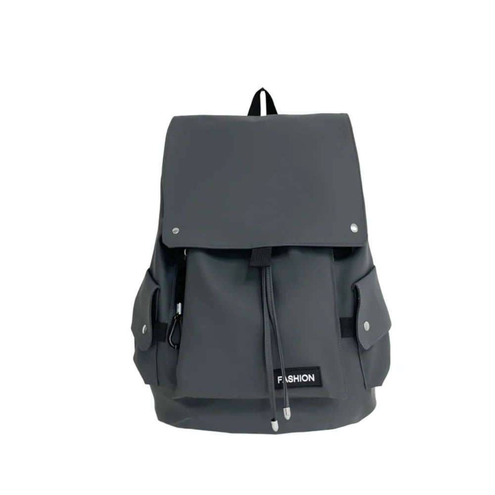 Large Capacity Men's Shoulder Bag Waterproof Multi Pocket Business Backpack Solid Color Lightweight Outdoor Storage Bag