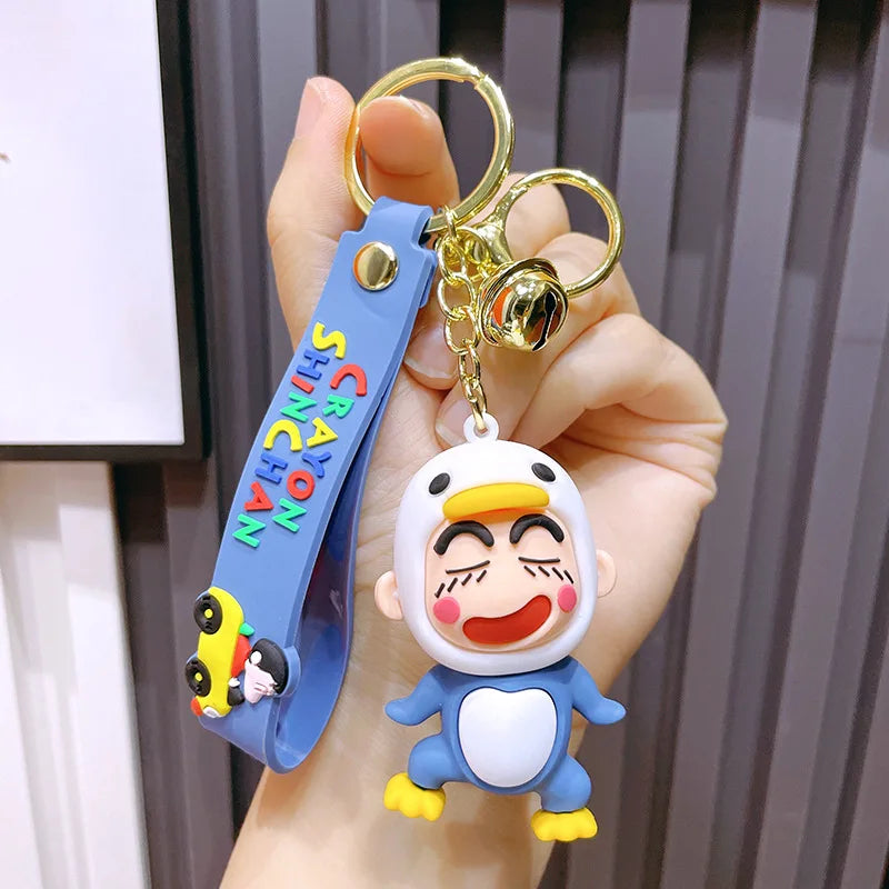 Drag New Crayon Small New Cartoon Cute Keychain Couple Car Personality Key Chain Creative School Bag Pendant