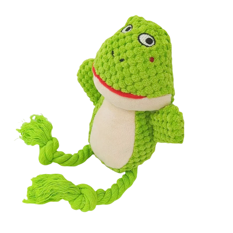 Dog Enrichment Toy Cute Animal Rope Dog Toy Plush Puppy Chew Pet Squeak Toy Cartoon Interactive Games For Dogs Stuff For Dogs