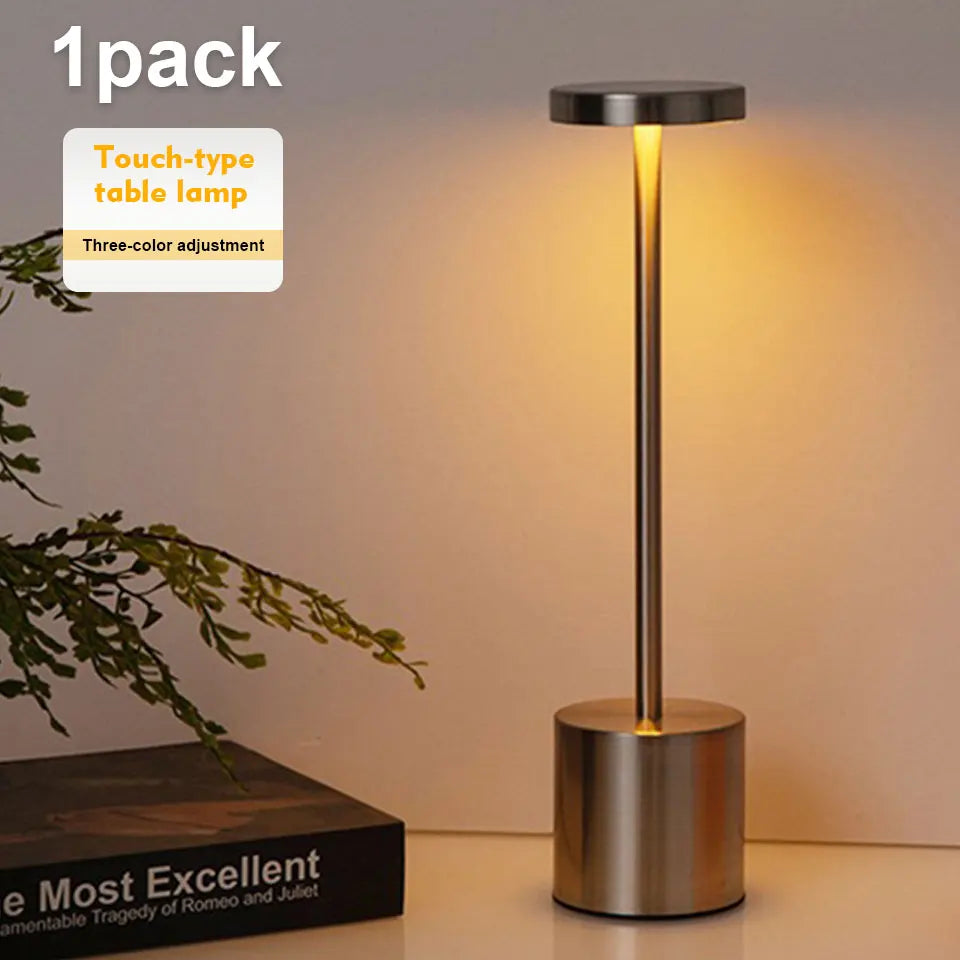 Table lamp USB Rechargeable Wireless desk lamp Dimming Touch night light lamps home decor Retro Portable bedside lamp for room