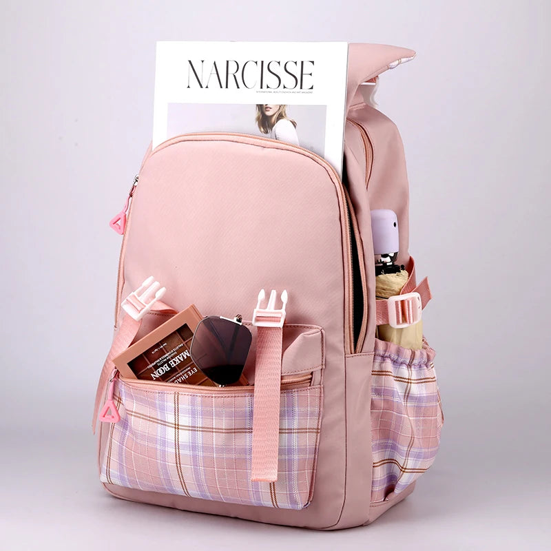 Cute Cinnamoroll Print School Backpack Women Girls Travel Backpack Children Teeneger Students Schoolbags Cinnamoroll Bags Gift