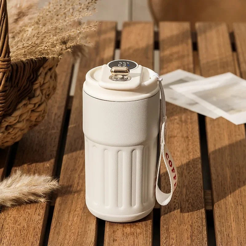 450ml Smart Coffee Cup with Led Temperature Display 316 Stainless Steel Thermos Bottle for Coffee Portable Vacuum Mug for Gift