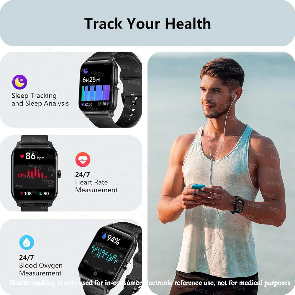 New Luxury Smartwatches Men Full Screen Bluetooth Call Valentine Gift Alarm Clock Custom Photo Health Tracking Watch Women 2025