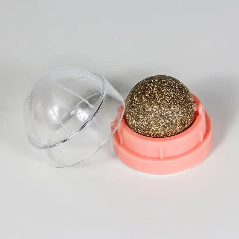 Catnip Balls Funny Lickable Cat Snack Catnip Balls Kitten Playing Chewing Cleaning Teeth Toy for Small Medium Cats Pet Supplies