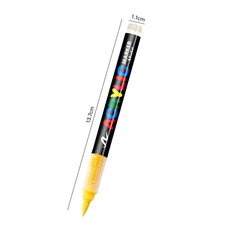 One direct liquid acrylic marker paint brush pen painting stone ceramic glass wood canvas making drawing graffiti coloring pen