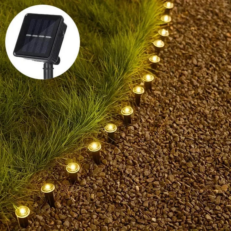 Garden Solar Lights, Waterproof String Lights for Lawn Paths, Camping, Birthday Parties, Holidays and Decorations