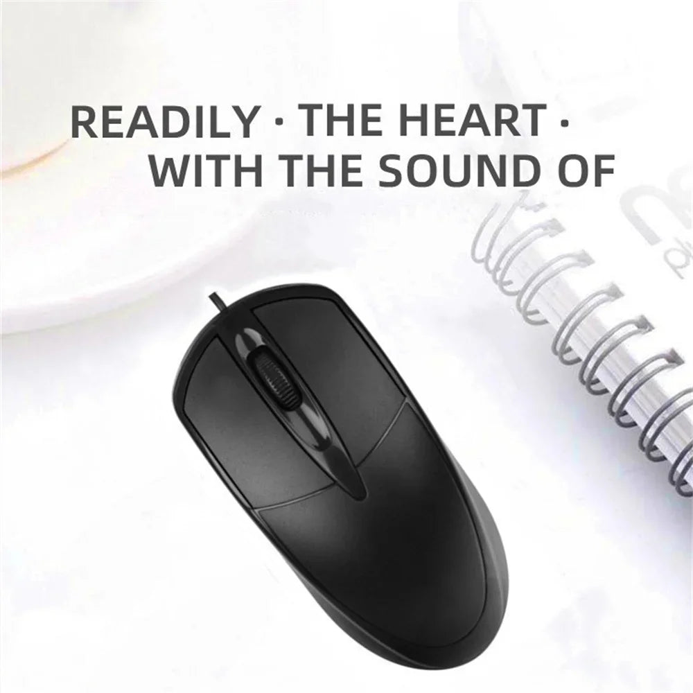 USB Optical Wired Mouse Laptop Home Office Mouse Anti Slip Roller Portable PC Desktop Mause For Gaming Computer Accessories