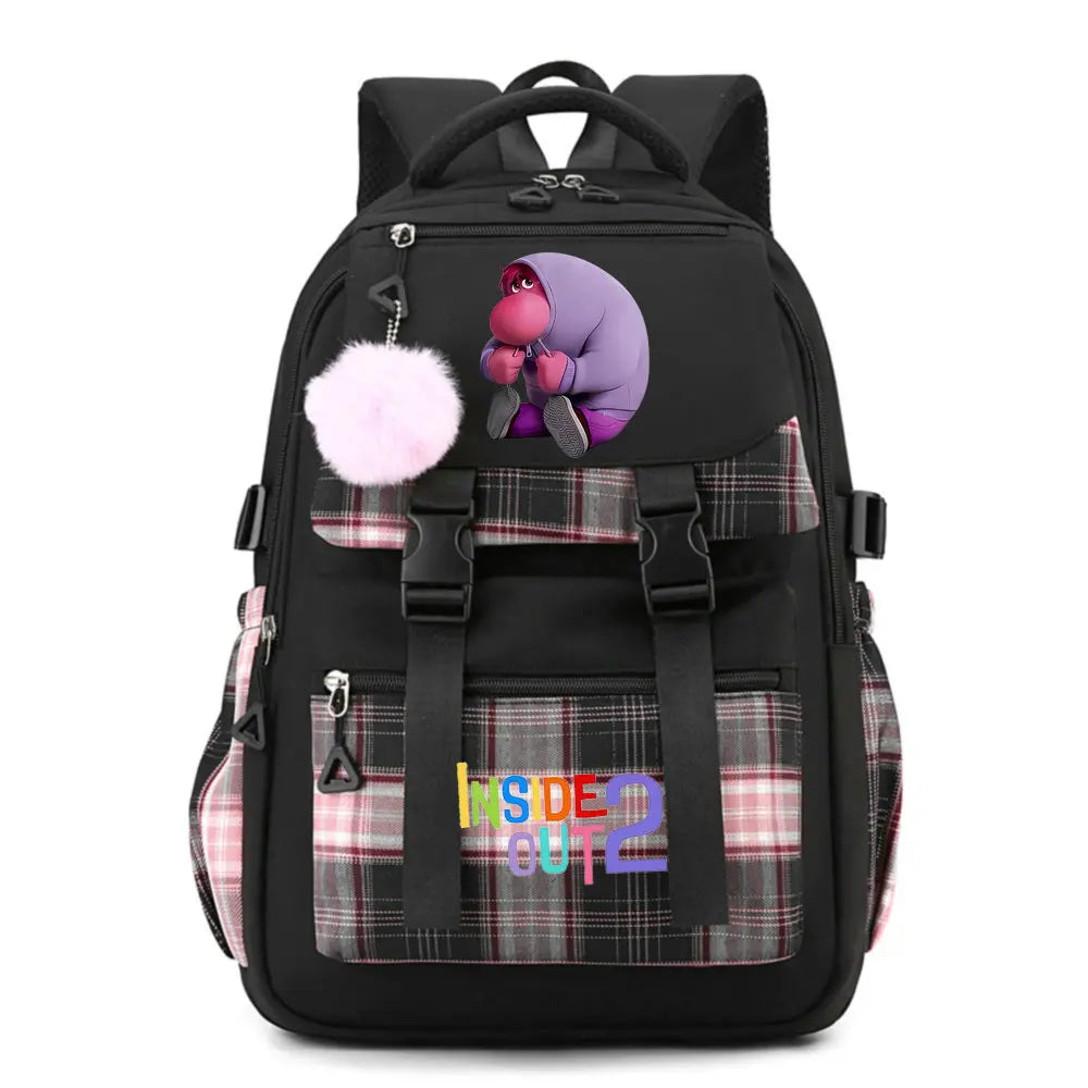 Inside Out 2 Girls Anime Cute Backpack Boy Cartoon Printed Schoolbag Children Large Capacity Book Bag Kids Shoulders Bag