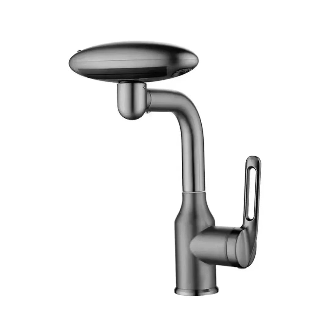 Torneira multifuncional para cascata, 4 modo de saída de água, torneira de pulverização, Rotação 360 °, água quente e fria, mist