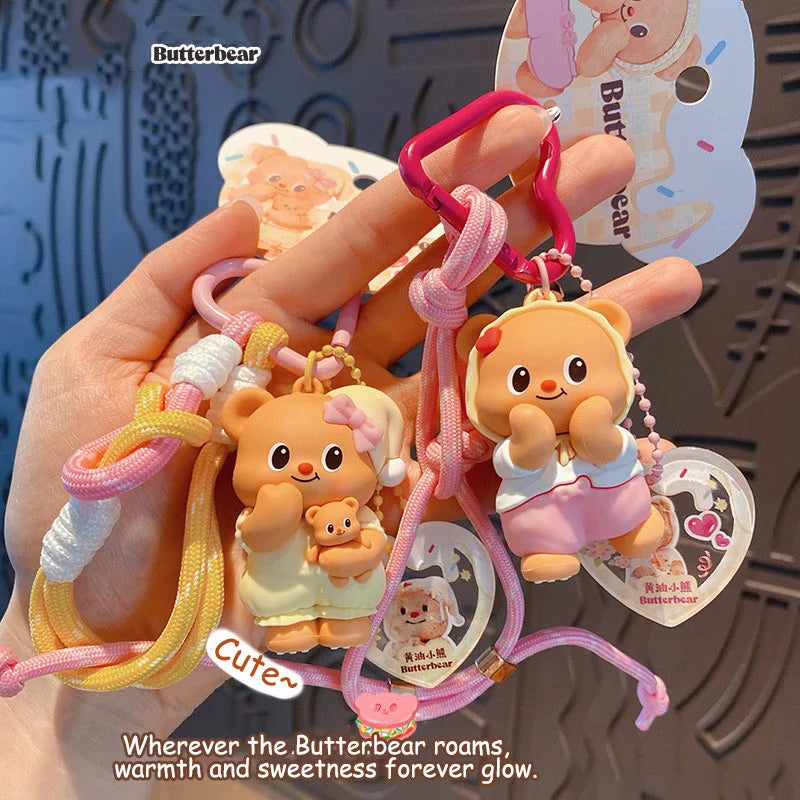 Butterbear Costume Show Keychain Cute Cartoon Bear Bag Charms