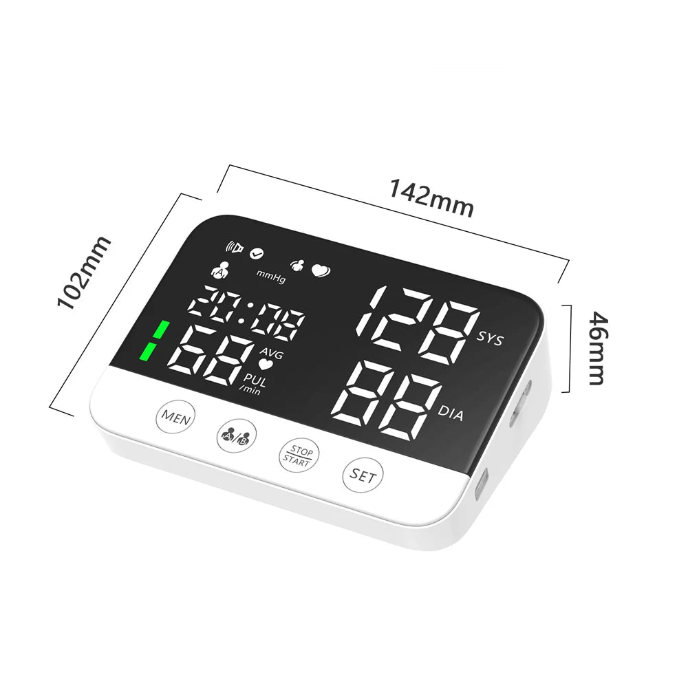 Voice Blood Pressure Monitor Arm Cuff Tonometer Digital Sphygmomanometer Electronic Medical BP Monitors with CE FDA