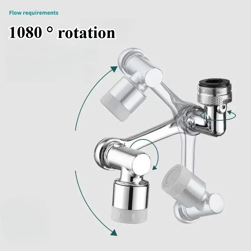 Multifunction 1080° Rotation Faucet Sprayer Head 24mm Adaptor Faucet Extender Aerator Splash Bubbler Nozzle Kitchen Tap Tools
